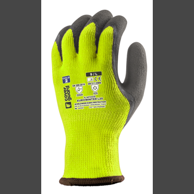 Eurowinterhandschuh heavy duty neongelb/schwarz L