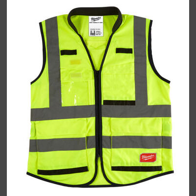 Premium Warnschutzweste gelb Größe L/XL