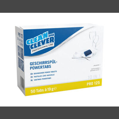 CLEAN and CLEVER Geschirrspül-Powertabs 10 in 1 PRO 125
