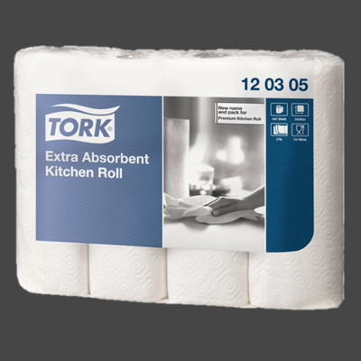 Haushaltrollen Tork Kitchen Plus hochweiss, 3-lagig 26x24.7cm,51c