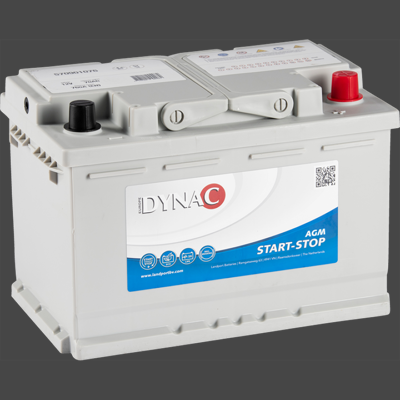 Starterbatterie Dynac AGM 70Ah Start-Stop wartungsfrei