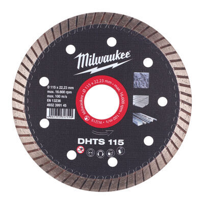 Diamanttrennscheibe DHTS 115 mm Hart, dünn, geschlossen