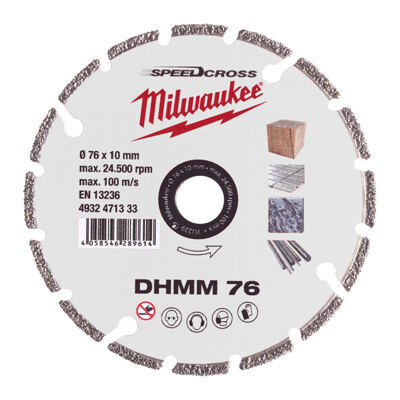 Diamanttrennscheibe DHMM 76 mm für Stahl, Holz, Kunststoff, Gipskarton, Porzellan