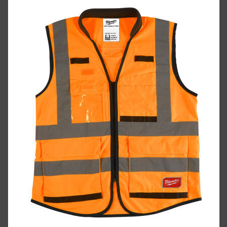 Premium Warnschutzweste orange Größe 2XL/3XL