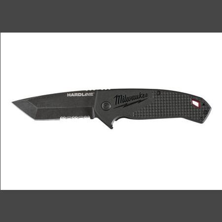 HARDLINE Premium-Klappmesser 75 mm Klingenlänge mit partiellem Wellenschliff