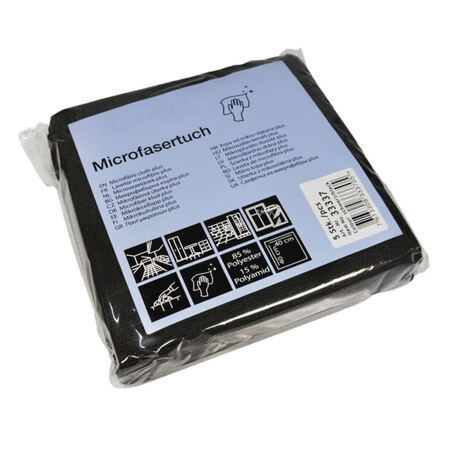 CLEAN and CLEVER Microfasertuch SMA 62 40 × 40 cm, 280 g/m², schwarz