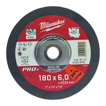 Schruppscheibe PRO+ 180 mm SG27 6 mm gekröpft
