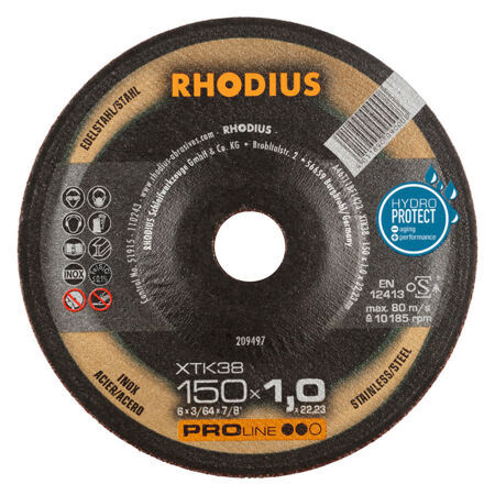 RHODIUS Extradünne Trennscheibe XTK38 150x1.0x22.23