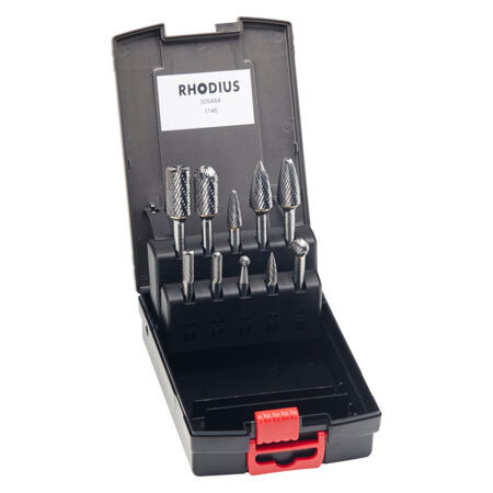 RHODIUS Hartmetall-Frässtift Set HF SET 10 TOP Inhalt:10